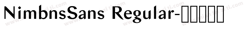 NimbnsSans Regular字体转换
